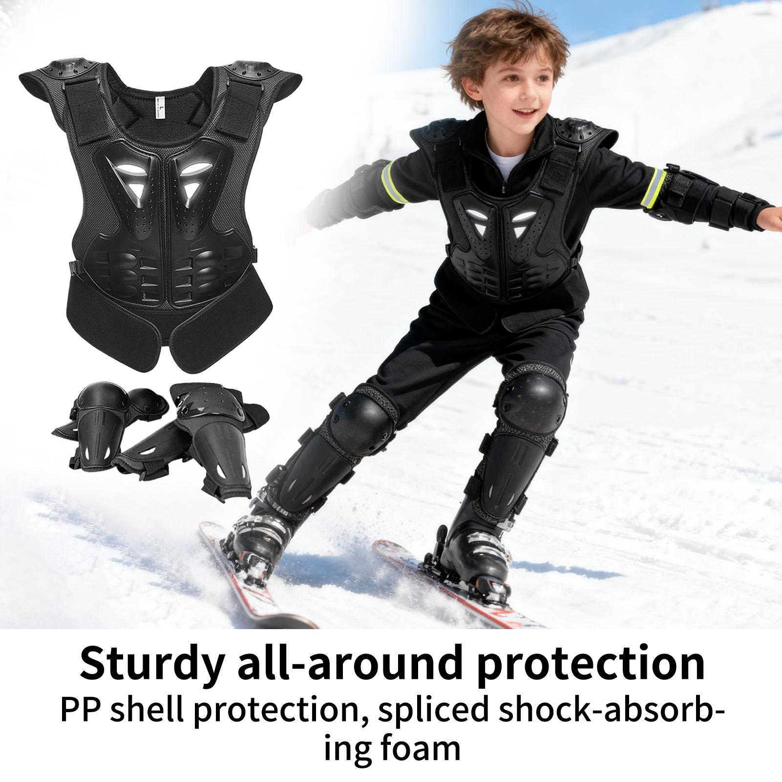 Motorcycle Gear For Kids - ユースモトクロスギア チェストプロテクター 肘と膝パッド付き オートバイライディングギア 男の子 女の子