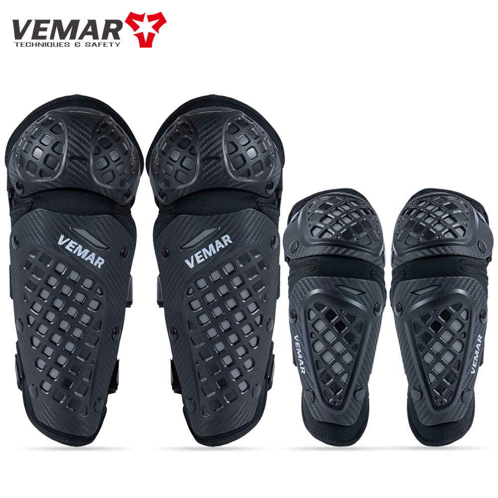 Motorcycle Gear For Kids - VEMAR オートバイ乗馬保護具膝肘パッド通気性軽量膝パッドバイクオフロードサイクリング 4 ピース/セット
