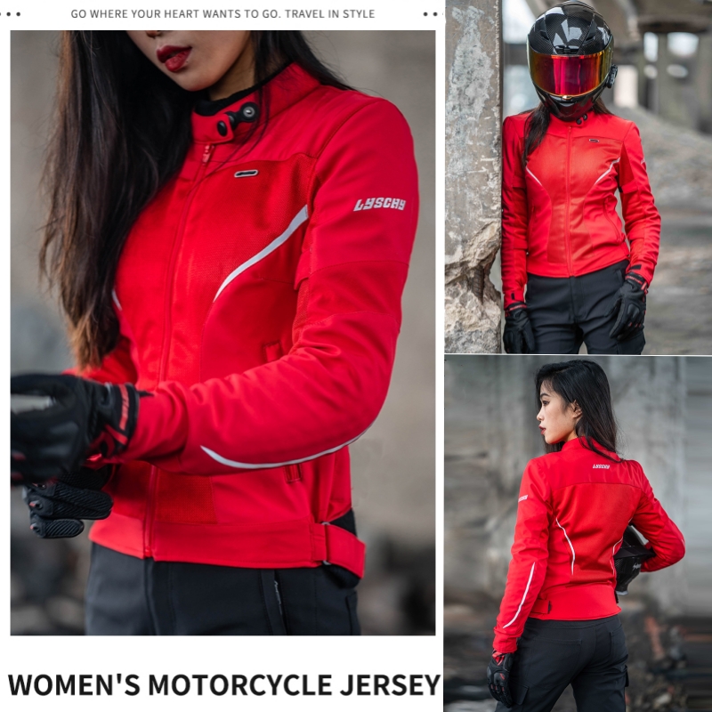 Gearx Motorcycle Jacket - LYSCHY オートバイジャケット夏男性女性カップル通気性メッシュ乗馬トップクロス CE1/2 オートバイモトクロスレーシングジャケット 4XL