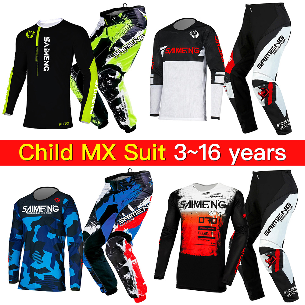 Motorcycle Gear For Kids - 子供用エンデューロスーツ キッズモトクロススーツ 男の子と女の子用ライディングウェア 名前と番号カスタマイズ可能 3歳、4歳、5歳、6歳、7歳、8歳、9歳