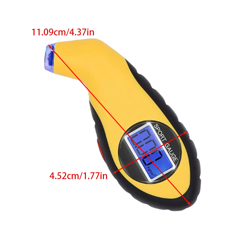 自動車・バイク用タイヤ空気圧デジタルメーター ミニ診断ツール - Tyre Pressure Gauge のレビューと価格