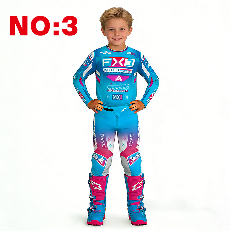 モトクロス子供用セット オートバイジャージ＆パンツ キッズ服 - Motorcycle Gear For Kids のレビューと価格
