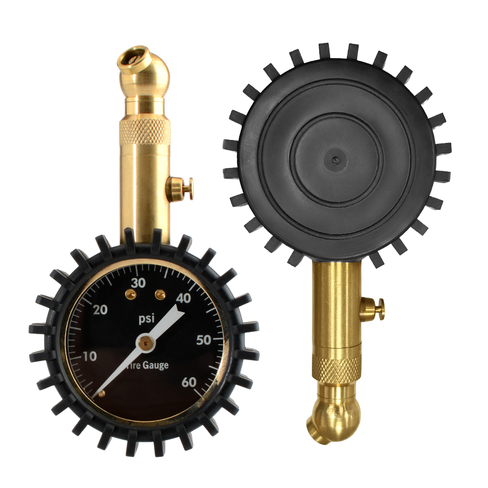 0-60PSI高精度タイヤ空気圧計2インチダイヤル銅金属ゴム - Tyre Pressure Gauge のレビューと価格