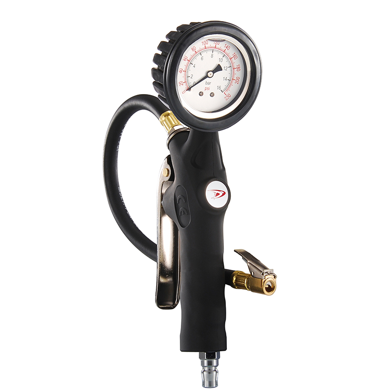 プロ仕様 ポータブル オイル式 タイヤインフレーター 圧力計 - Tyre Pressure Gauge のレビューと価格