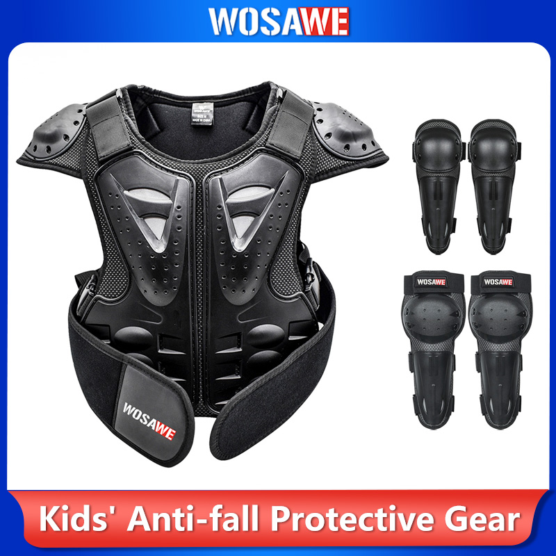 WOSAWE キッズ用バイク保護ギアセット、モトクロス・オフ - Motorcycle Gear For Kids のレビューと価格