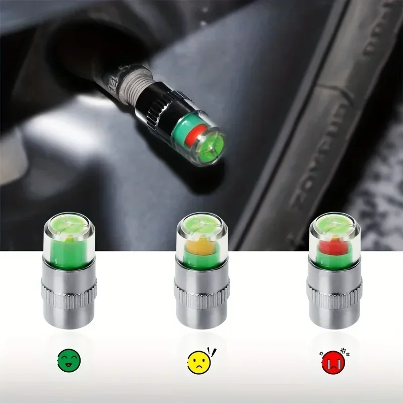 4/8個入り 車用タイヤバルブキャップ タイヤ空気圧ゲージ、 - Tyre Pressure Gauge のレビューと価格