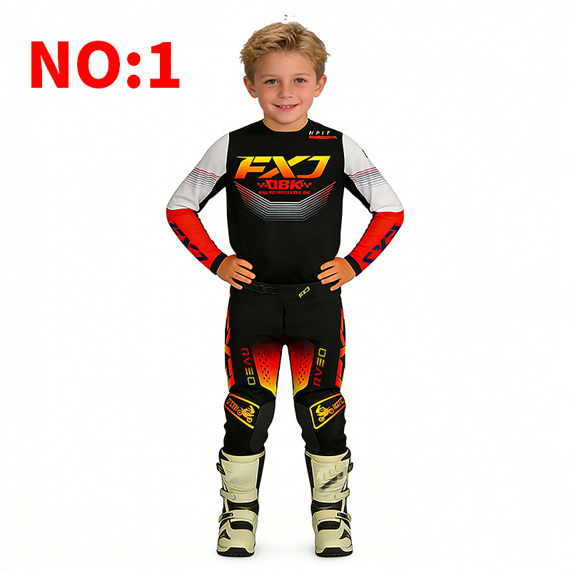 モトクロス子供服 オートバイジャージとパンツ キッズ服 男の - Motorcycle Gear For Kids のレビューと価格