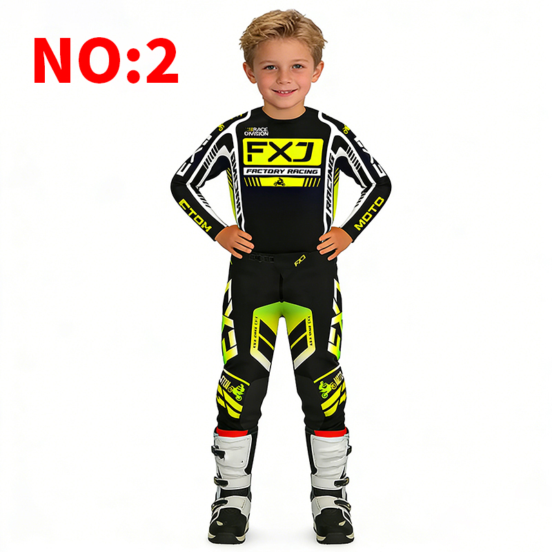 モトクロス子供服 オートバイジャージとパンツ キッズ服 男の - Motorcycle Gear For Kids のレビューと価格