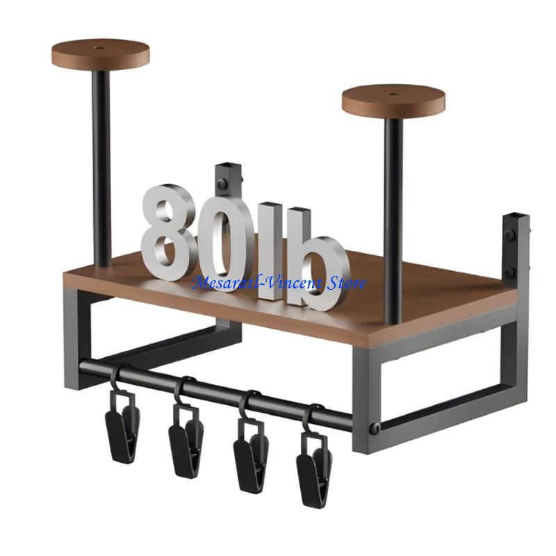 A70F 頑丈なヘルメットウォールラック木製構造多機能ブラケ - Motorcycle Gear Display Rack のレビューと価格