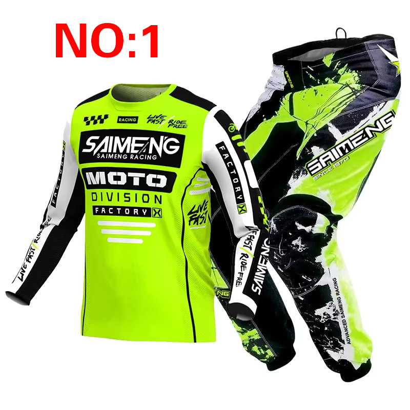 モトクロス子供用セット オートバイジャージとパンツ キッズ服 - Motorcycle Gear For Kids のレビューと価格