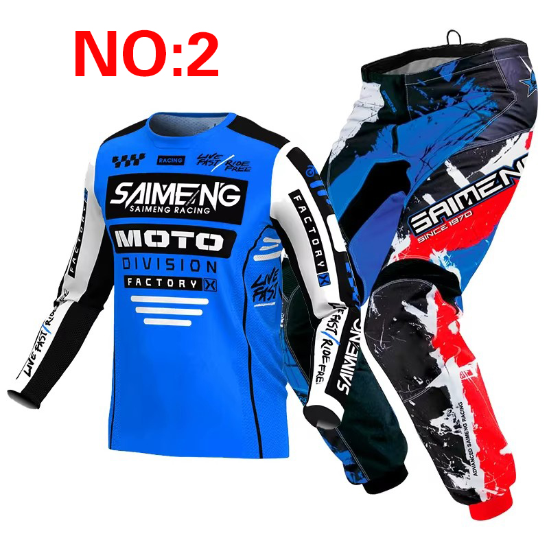 モトクロス子供用セット オートバイジャージとパンツ キッズ服 - Motorcycle Gear For Kids のレビューと価格
