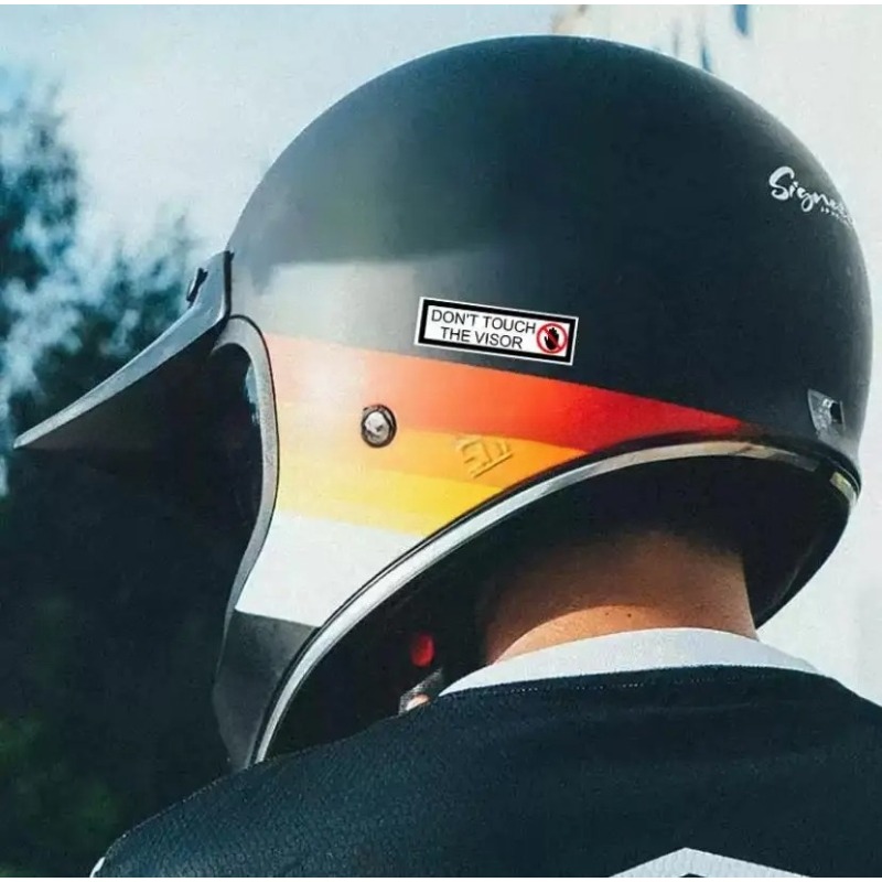 ヘルメット警告ステッカーセット 2 個緊急使用テキスト防水ビ - Motorcycle Gear Deals のレビューと価格
