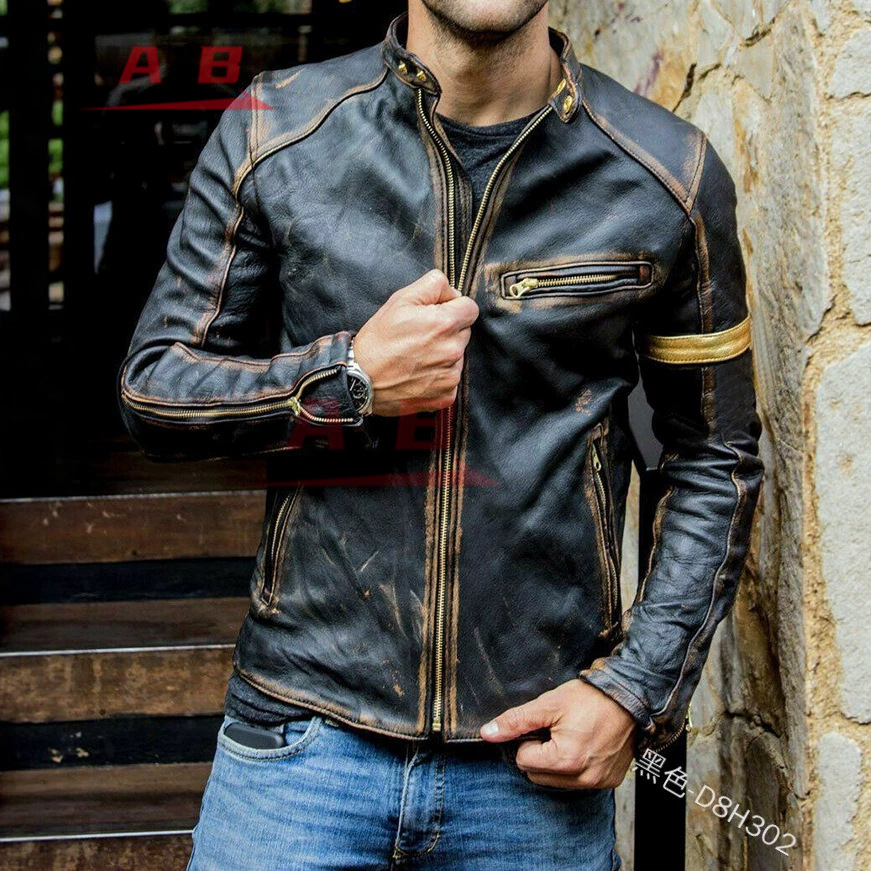 オートバイレトロレザージャケットストリートウェアブレザーカジ - Gearx Motorcycle Jacket のレビューと価格