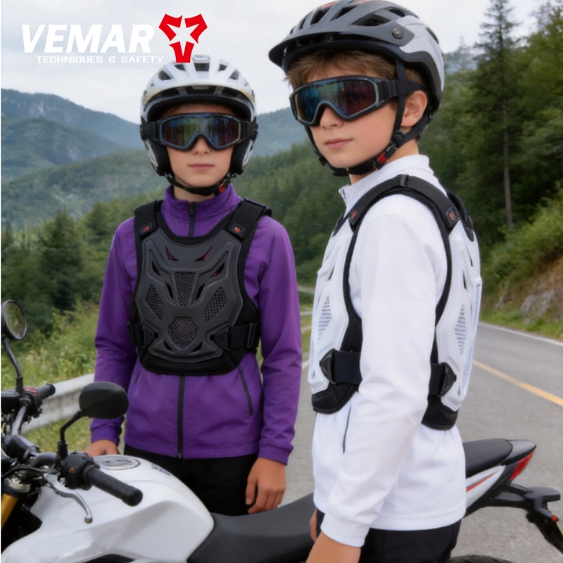 VEMAR キッズ/ユース用バイクボディアーマーベスト、ティ - Motorcycle Gear For Kids のレビューと価格