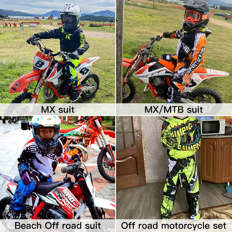 子供用エンデューロスーツ キッズモトクロススーツ 男の子と女 - Motorcycle Gear For Kids のレビューと価格